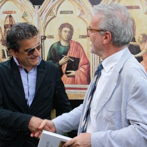 Picchio con Antonio Natali alla Casa di Giotto
